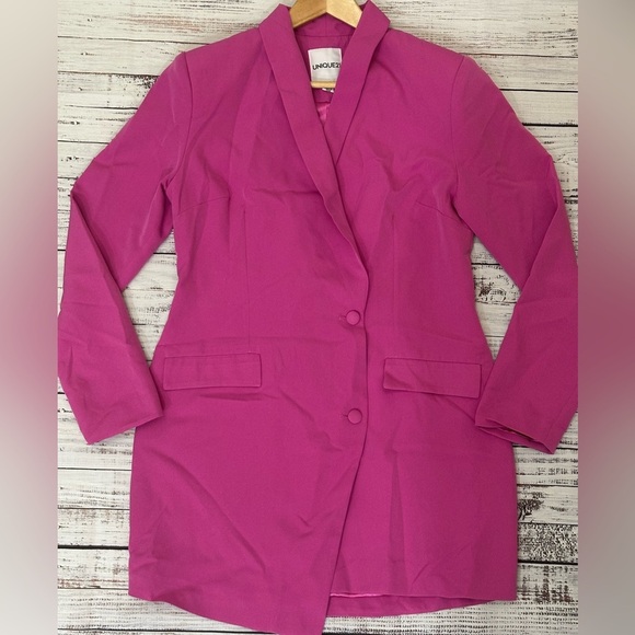 UNIQUE21 Pink Blazer Asymmetrical‎ Dress Sz. 8 - Picture 1 of 7